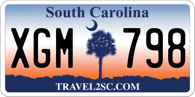 SC license plate XGM798
