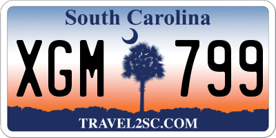 SC license plate XGM799