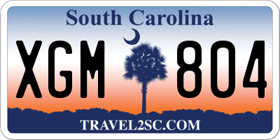 SC license plate XGM804