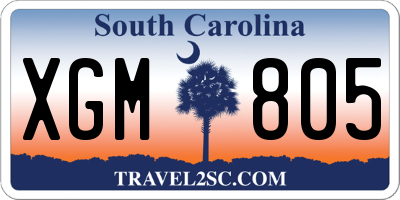SC license plate XGM805