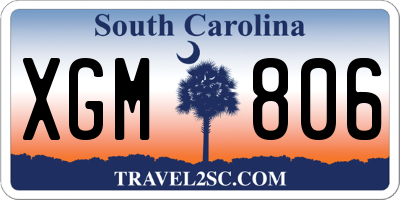 SC license plate XGM806