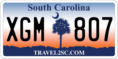 SC license plate XGM807