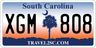 SC license plate XGM808