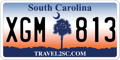 SC license plate XGM813