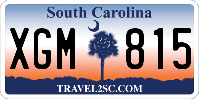 SC license plate XGM815