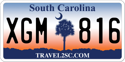 SC license plate XGM816