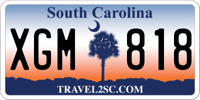 SC license plate XGM818