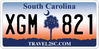 SC license plate XGM821