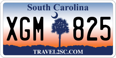 SC license plate XGM825