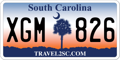 SC license plate XGM826