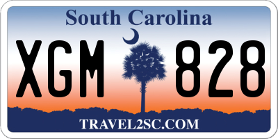 SC license plate XGM828