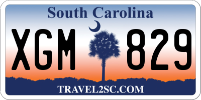 SC license plate XGM829