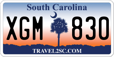 SC license plate XGM830