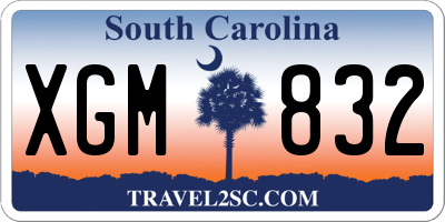SC license plate XGM832