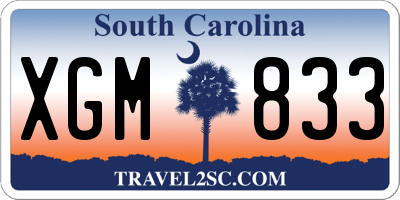 SC license plate XGM833