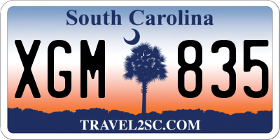 SC license plate XGM835