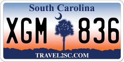 SC license plate XGM836