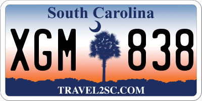 SC license plate XGM838
