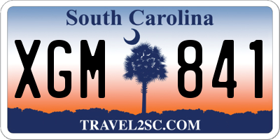 SC license plate XGM841
