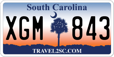 SC license plate XGM843