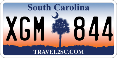 SC license plate XGM844