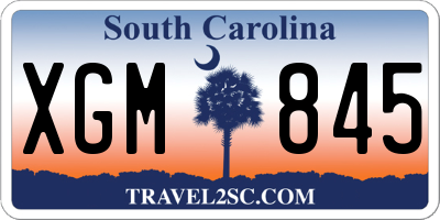 SC license plate XGM845