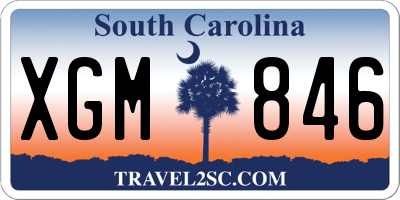 SC license plate XGM846