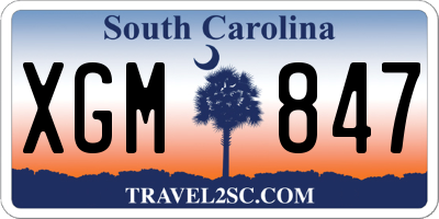 SC license plate XGM847
