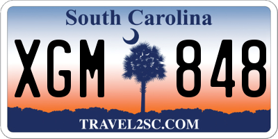 SC license plate XGM848