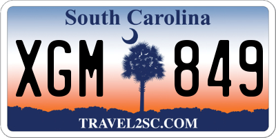 SC license plate XGM849
