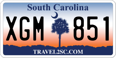 SC license plate XGM851