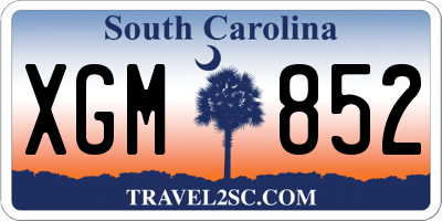 SC license plate XGM852