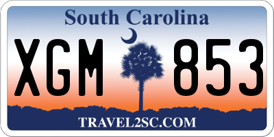 SC license plate XGM853