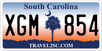 SC license plate XGM854