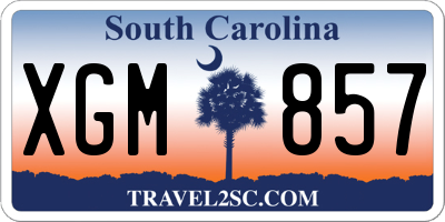 SC license plate XGM857