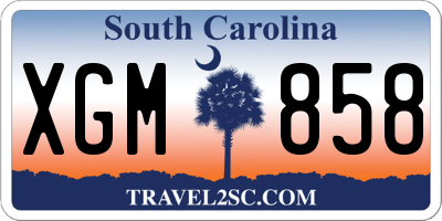 SC license plate XGM858