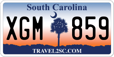 SC license plate XGM859