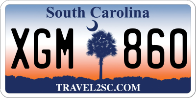 SC license plate XGM860