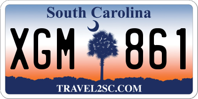 SC license plate XGM861