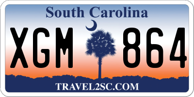 SC license plate XGM864