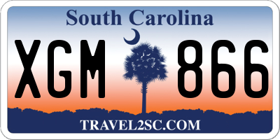 SC license plate XGM866