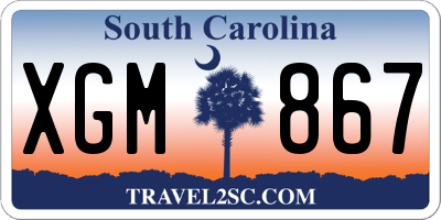 SC license plate XGM867
