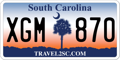 SC license plate XGM870