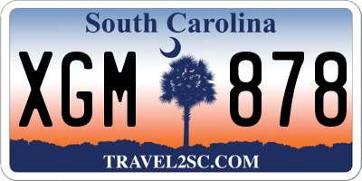 SC license plate XGM878