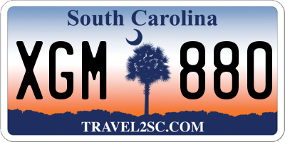 SC license plate XGM880