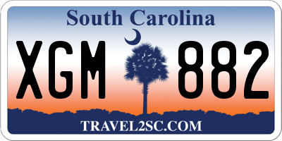 SC license plate XGM882