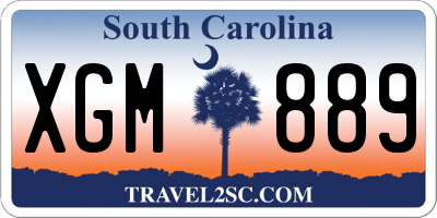 SC license plate XGM889