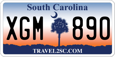 SC license plate XGM890