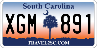 SC license plate XGM891