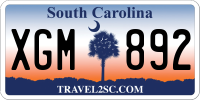 SC license plate XGM892